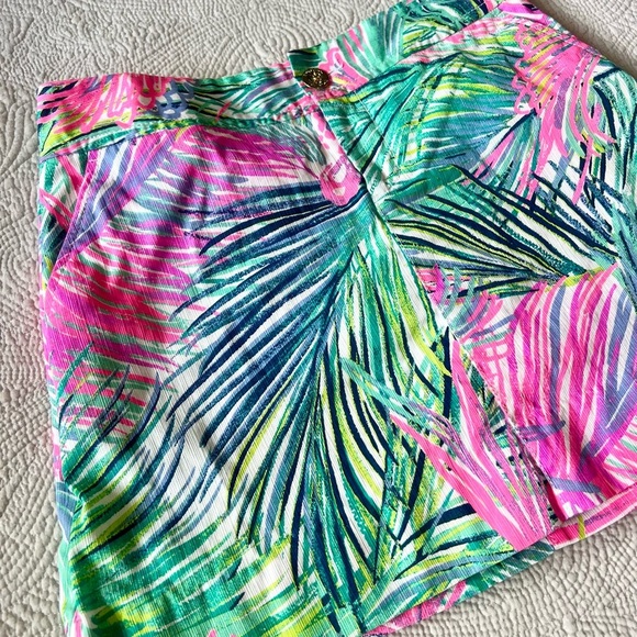 Lilly Pulitzer Nikki Skort Colorful Palm Fabric Size 4 Spring Summer - Picture 2 of 6